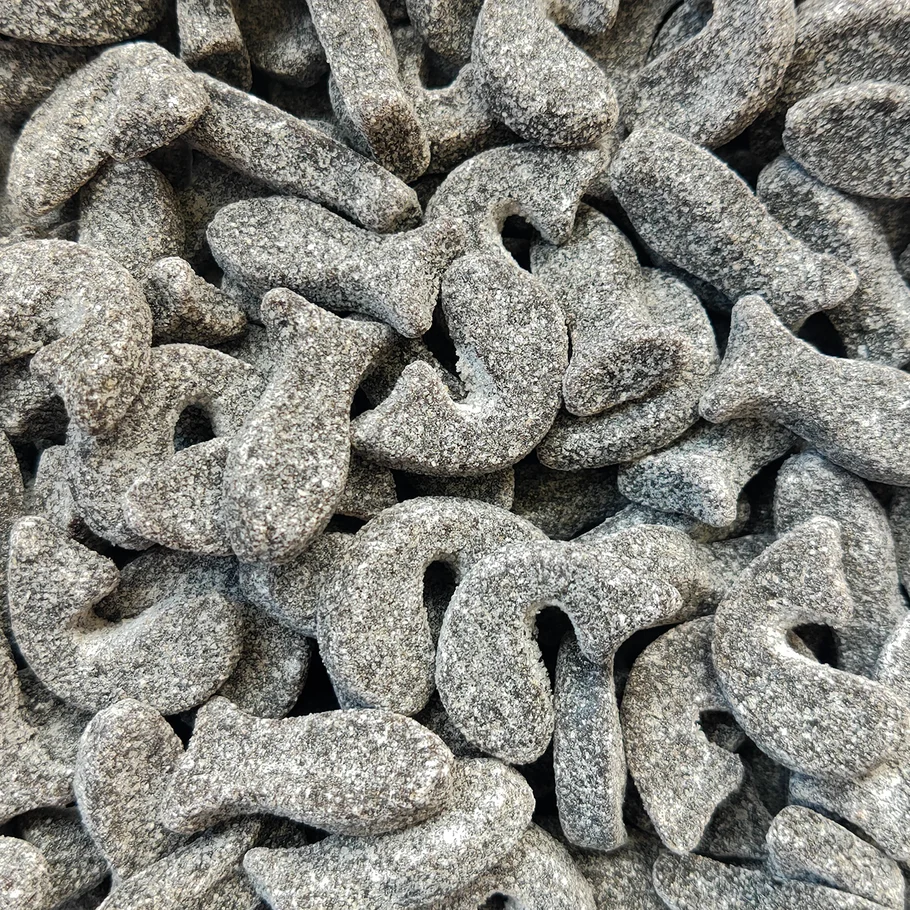 Dutch herring liquorice lollies at The Lolly Shop, Hastings